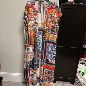 Maxi floral Kimono/duster/vest
